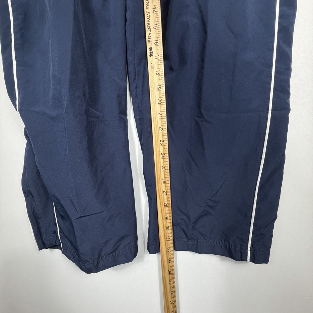 Vintage Y2K Nike Windbreaker Track Pants Navy Blue Ankle Zip Size XL - Picture 9 of 9